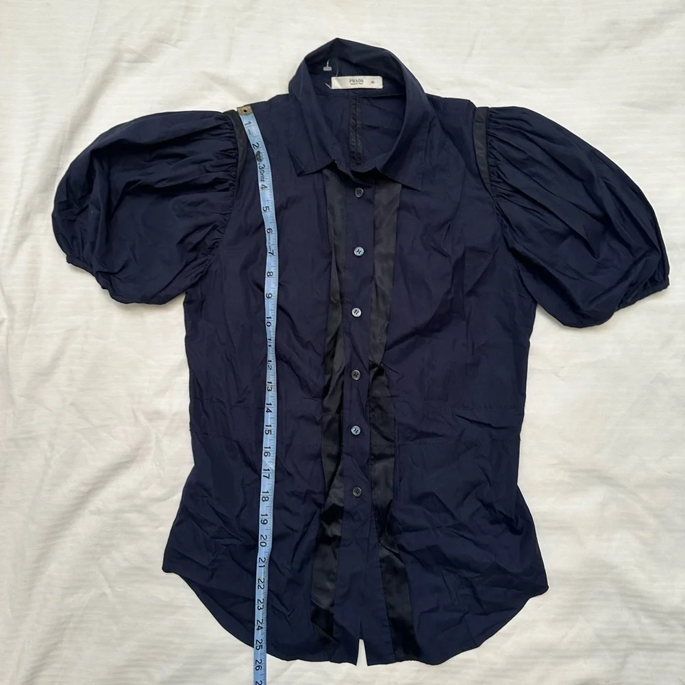 Prada black cotton women shirt size 6 - Picture 2 of 16